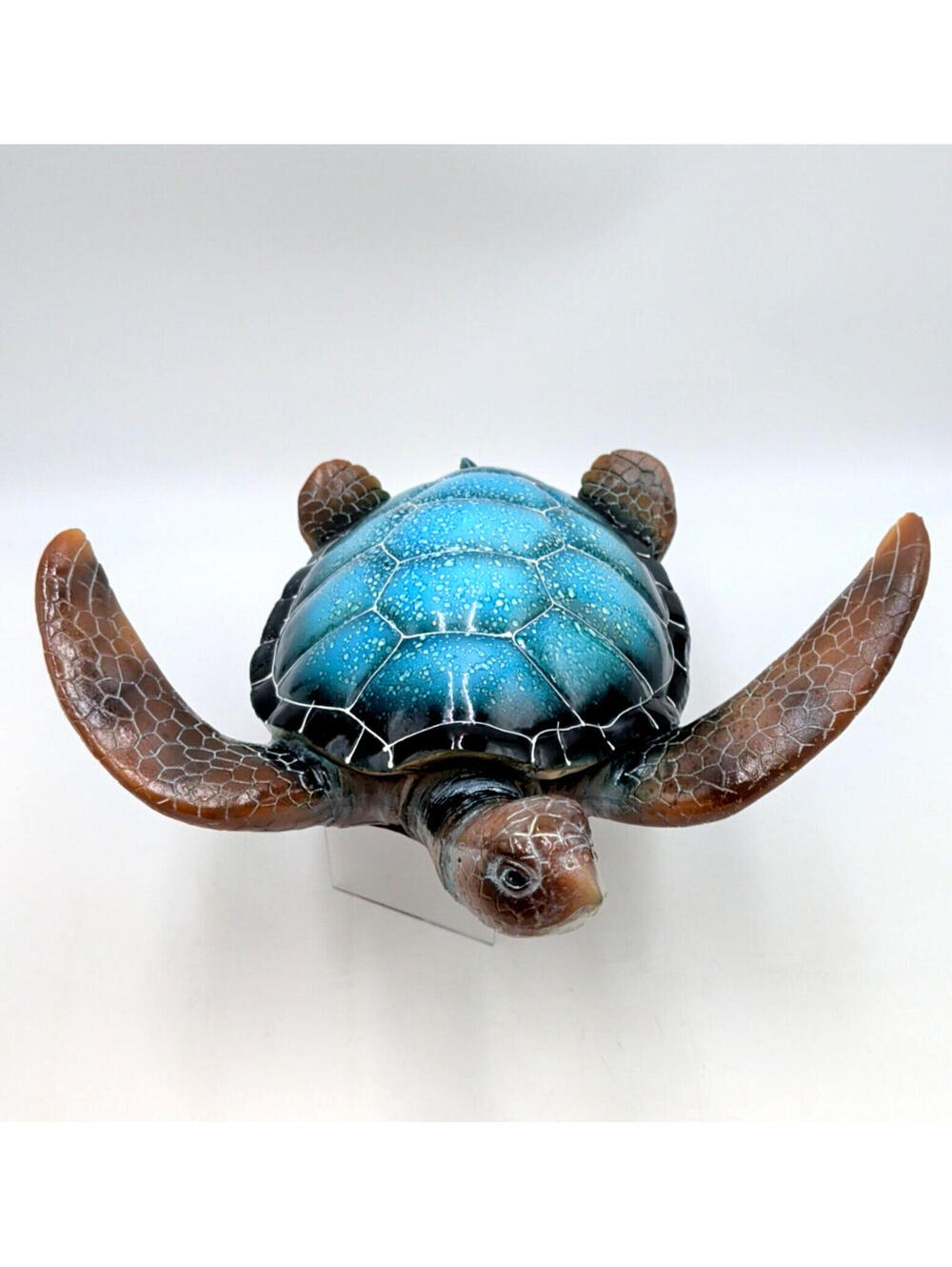 Design Toscano Blue Turquoise Aqua Sea Turtle Medium - Polyresin - 12" x 7" NEW - Picture 3 of 15